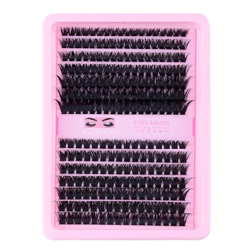 280 Pcs 9-16MM Cluster Lash Extensions Kit | 3D Wispy Fluffy