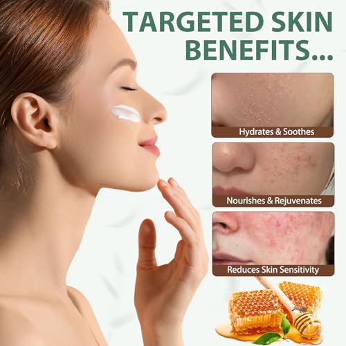 Beef Tallow for Skin - 100% Organic Beef Tallow - Whipped Beef Tallow with Honey - Organic Grass Fed Whipped Beef Tallow Face Cream for Soft, Smooth Skin - Handmade All-Natural Moisturizer