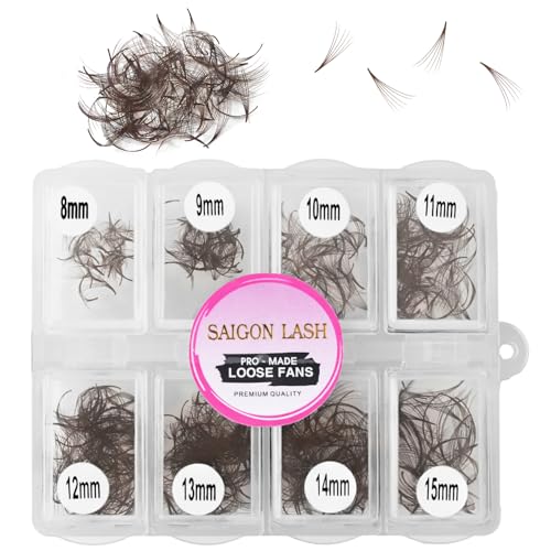 600 6D Premade Lash Fans Dark Brown 8-15mm Mix