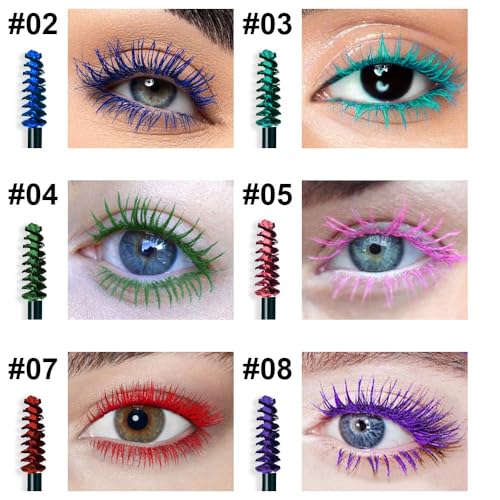 Colored Mascara Set 6-Pack - Waterproof Volumizing Lash