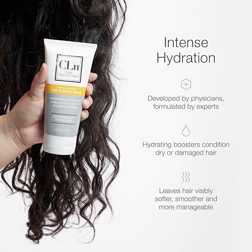 CLn¢ç Hair & Scalp Mask Conditioner - Deep Conditioner for Hair & Scalp Prone to Dryness & Damage, Paraben-Free & Dye-Free, Scented by Eucalyptus, 6 fl. oz.