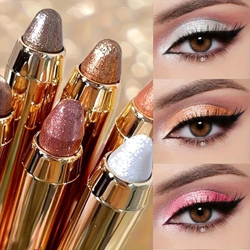 MooGlamor 6-Piece Shimmery Eyeshadow Pen Set with Brush