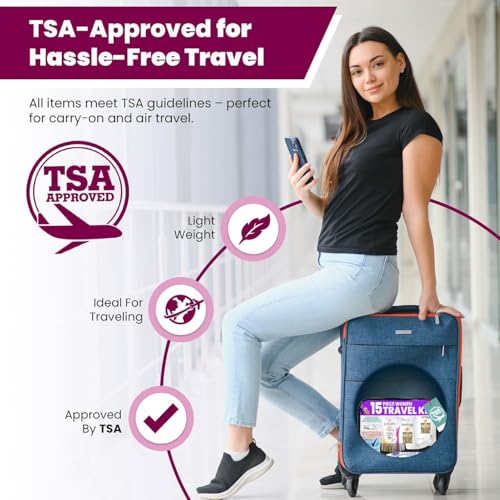 TrekTote Travel Toiletry Kit for Women – 15-Piece TSA-Approved Set