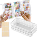 Fcozpjk Press On Nail Organizer Case - Tri-Fold Clear Acrylic Storage