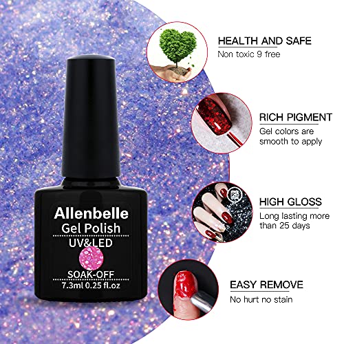 Allenbelle Color Changing Gel Nail Polish Gift Set Color Changing Gel Polish Set Mood Soak Off Uv Led Color Changing Gel Nail Polish 001