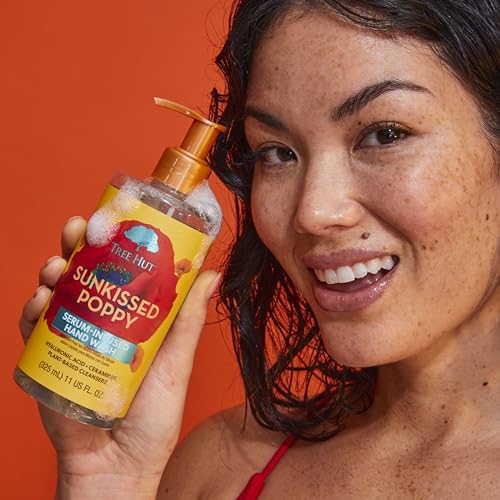 Tree Hut Sunkissed Poppy Serum Infused Hand Wash, Nourish & Hydrate Hands with Strengthening Skin Care, Long Lasting Scent, Cleanse & Lock in Moisture, 11 fl oz. (Pack of 2)