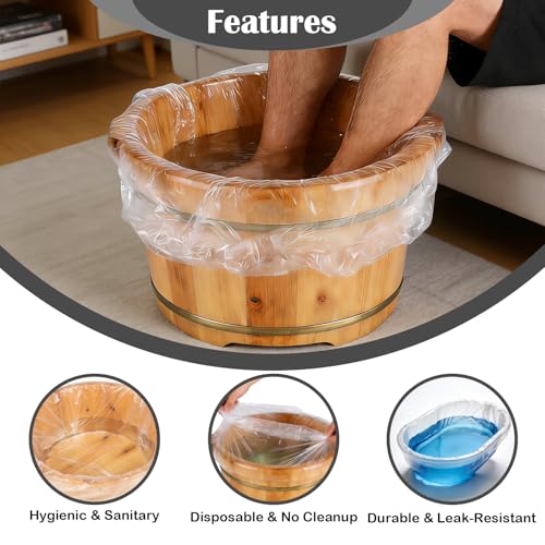 30 Pack Disposable Pedicure Spa Liners – Hygienic & Leak-Proof