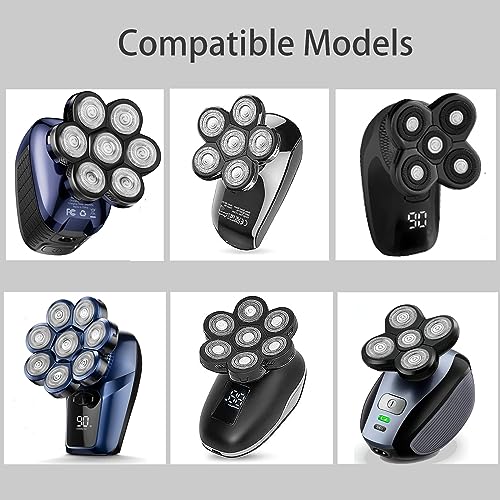 Head Shaver Replacement Heads, RAZOWISE 5D Blades Shaver, Men's Electric Shaver Replacement Heads