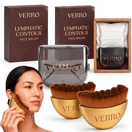 VERRO Facial Dry Brush Set for Lymphatic Drainage & Sculpting