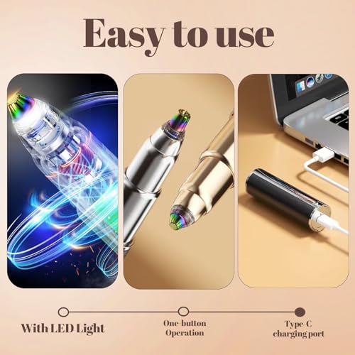 epilator Portable Nose Hair for Women and Compact Nose Trimmer and Eyebrow Trimmer for Women (Red)