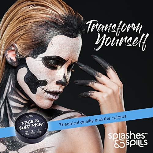 Water Activated Face Paint Black - 18g SFX Makeup Cake