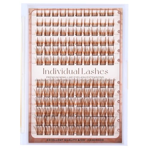 Brown Lash Clusters 8-16mm Mixed Lengths 120pk DIY Extensions
