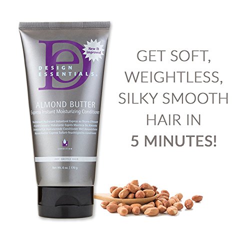 Design Essentials Almond Butter Express Instant Moisturizing Conditioner, For Hydrating and Moisturizing Dry, Brittle Hair, 6 oz (Pack of 1)