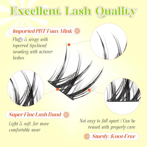 Wispy Lash Clusters 10-16mm C Curl - 320Pcs DIY