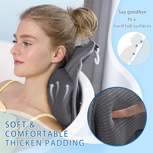 Bath Pillow for Tub with 4D Mesh & Ergonomic Support