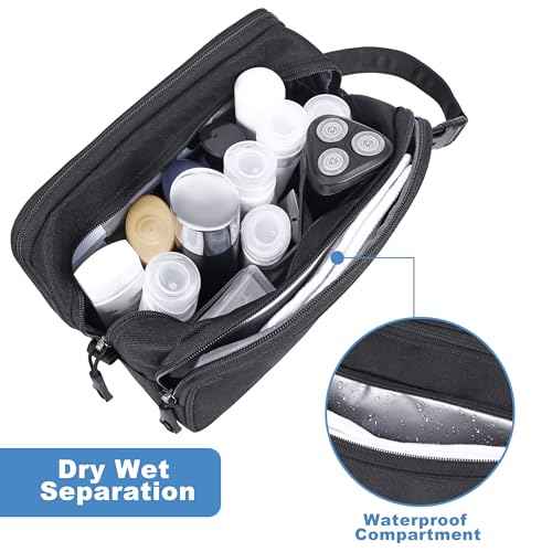 Hygiene Bag Tactical Inspired Mens Toiletry Shower Shave Kit Grooming Bag for Travel YKK Zippers Water-resistant Fabric Military Molle