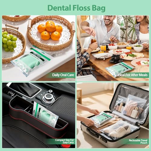 Dental Floss Picks 200 Count - 2 in 1 Ergonomic Tooth Picks