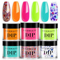 AZUREBEAUTY Dip Powder Nail Kit - 6 Bright Summer Fluorescent Shades