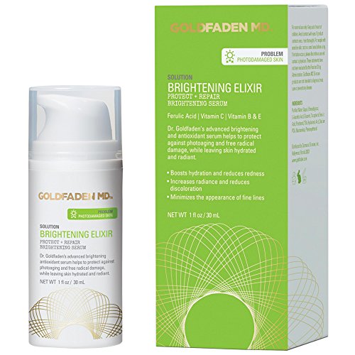 GOLDFADEN MD Brightening Elixir | Serum w/Vitamin C, Ferulic Acid, Vitamin B & Vitamin E | Helps Aid Against The Appearance Of Photoaging | Leaves Skin Feeling Hydrated & Looking Radiant 1fl oz