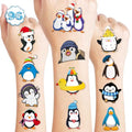 96 Penguin Temporary Tattoos for Kids - Pre-Cut No Scissors