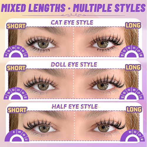 Bunny Lash Clusters Kit | Manga Eyelash Extensions 8-16mm CC Curl