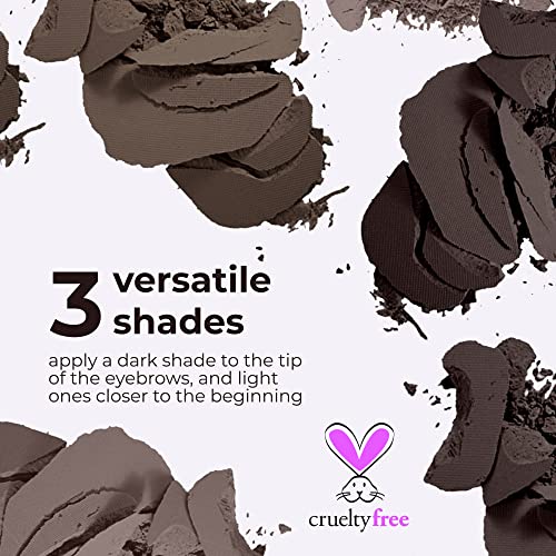 Lamel Brow Bar Eyebrow Palette - Dark Brown, Long-Lasting Powder