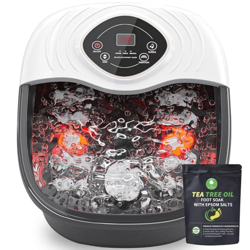 Closewave Foot Spa Bath Massager with Heat & Shiatsu Rollers