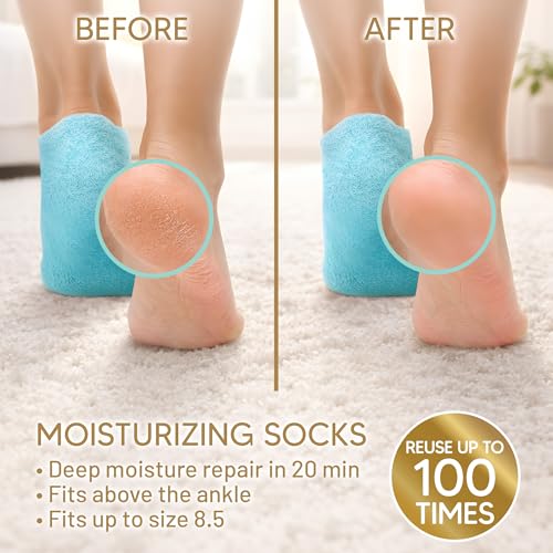 Love Lori Moisturizing Gel Socks for Dry Cracked Feet