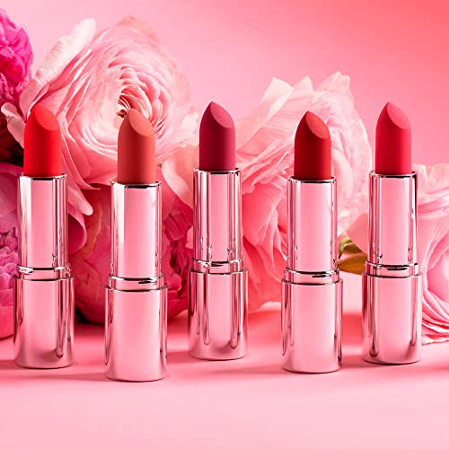 PUPA Milano Petalips Soft Matt Lipstick - Lightweight And Imperceptible - Provides Color With Buildable Intensity - Combines Comfort Of A Balm With A Matte Finish - 005 Elegant Camellia - 0.123 Oz
