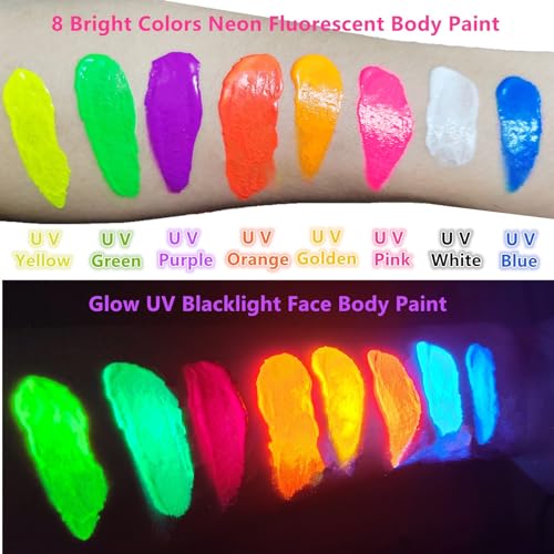 Go Ho Neon Purple UV Blacklight Face Paint 70ml