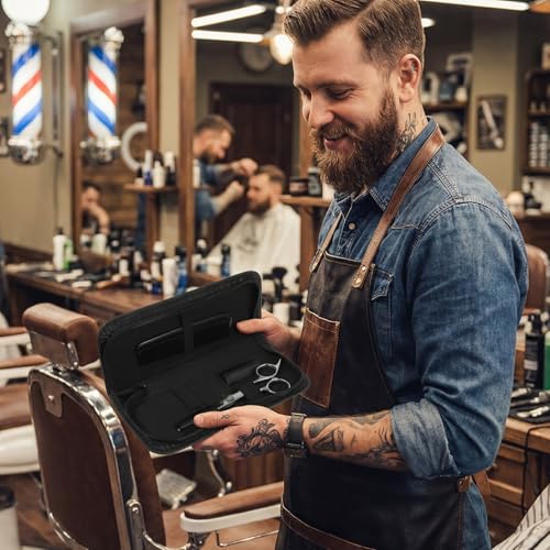 Black Oxford Scissor Case for Hairstylists | Portable Shear Holder