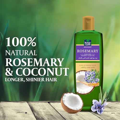 Parachute Advansed Rosemary Hair Oil with Coconut| For 2x Longer & Thicker Hair| Reduces Hairfall & Strengthens Hair| All Hair Types|No Parabens & Silicones| 10.1 Fl.oz.