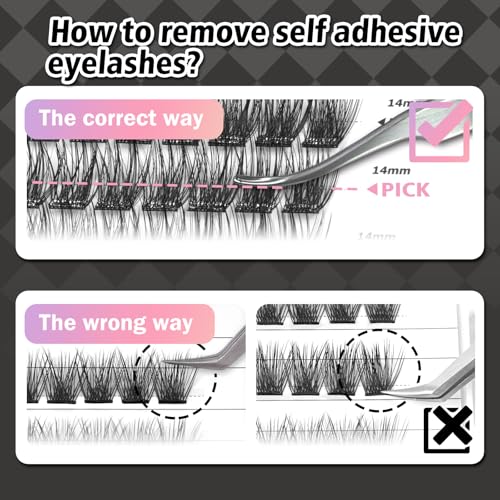 Self Adhesive Eyelash Clusters - 156 Pcs Mixed Sizes