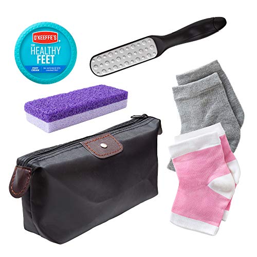 Dry Cracked Heel Repair Intensive Treatment Foot Spa Kit With Skin Moisturizing Feet Cream With 2 Pair Silicone Moistu