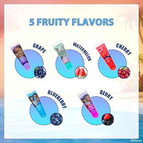 Moana 2 Cosmetic Makeup Set for Girls with Lip Gloss Nail Polish Nail Stickers 11 Pcs | Perfect for Parties Sleepovers Makeovers | Birthday Gift for Girls by Townley Girl