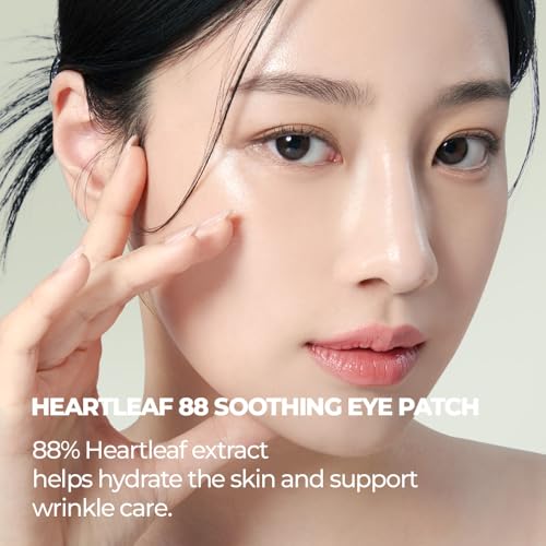 JMsolution Heartleaf 88 Soothing Eye Patch ? Cooling Hydrogel Under Eye Mask for Puffy Eyes, Dark Circles & Sensitive Skin ? Hydrating & Calming Eye Care with Houttuynia Cordata