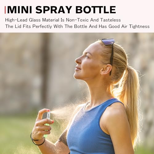 40 Pack Mini Refillable Glass Spray Bottles 10ml - Leak Proof Atomizers for Perfume & Essential Oils