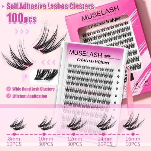 Self-Adhesive Lash Clusters Kit - 8-16mm Pre-Glued Wispy