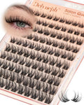 Delyneph B-Natural Fluffy 10-16mm Wispy Lash Clusters, C Curl