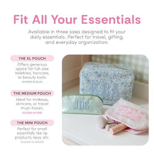 Personalized Coastal Clear Coated Pouch - Custom Toiletry Bag