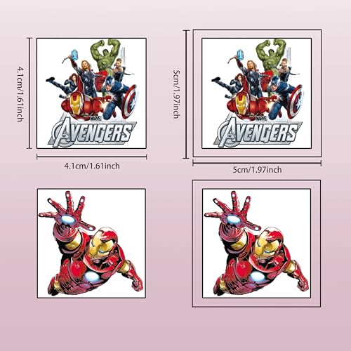 40pcs Avengers Temporary Tattoos for Kids Party Favors