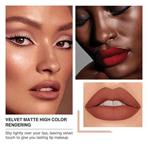 18 Colors Capsule Pills Lipstick Mini Lip-Stick Set, Long Lasting Mini Matte Lipstick Lip Stain Lip Tint - Labiales Mate 24 Horas Originales, Cute Dark Red Matte Lipsticks Set for Women