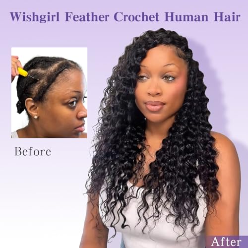 Deep Wave Human Crochet Hair 16 Inch 60g | Pre-Separated Extensions