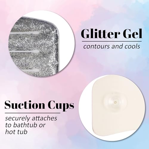 Glitter Gel Cooling Spa Pillow with Suction Cups