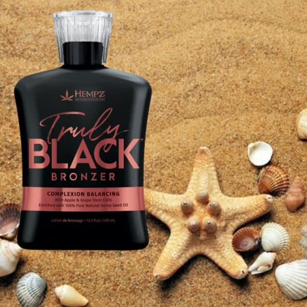 Hempz Truly Black Bronzer 13oz - Natural Hemp Oil Tanning Lotion