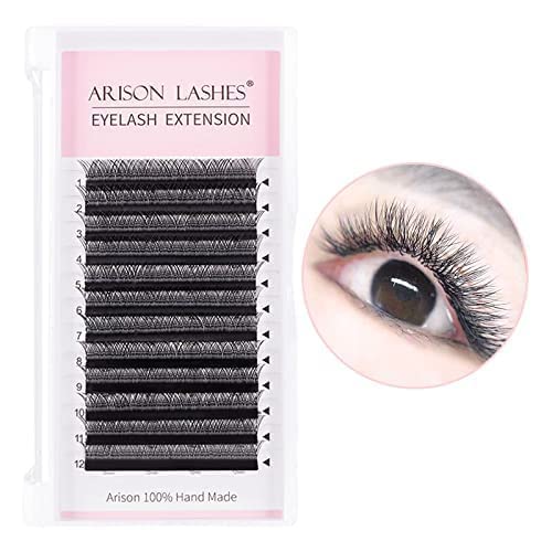 5D W Shape Eyelash Extension Natural Soft Volume 0.07mm D curl 8mm Premade Fans Faux Mink Matte Black Cluster 12 rows