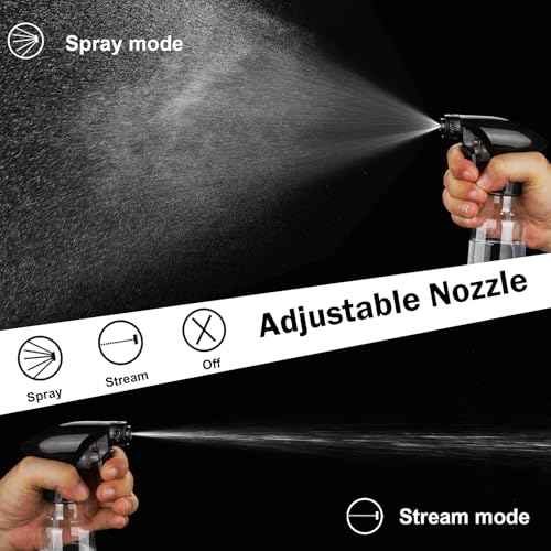 Spray Bottles 4oz/120ml Plastic Small Spray Bottle for Hair Mist/Stream Spraying Heavy Duty Empty Water Spray Bottles for Cleaning Solutions, Plants 2 Pack (Clear)