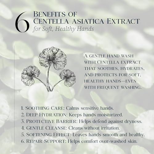 Refreshing Green Foaming Hand Wash with Hyaluronic Acid, Earthy Scent | Hydrating | Kitchen and Bathroom |Botanical Ingredients | Cruelty Free Sulfate Free | 10.14 fl oz