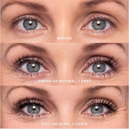 Tower 28 MakeWaves Vegan Black Mascara - Volumizing & Lengthening Mascara for Sensitive Eyes - With Aquaflex Technology for Humidity-Proof Lift - Hypoallergenic Eye Makeup - Jet (0.29 oz)