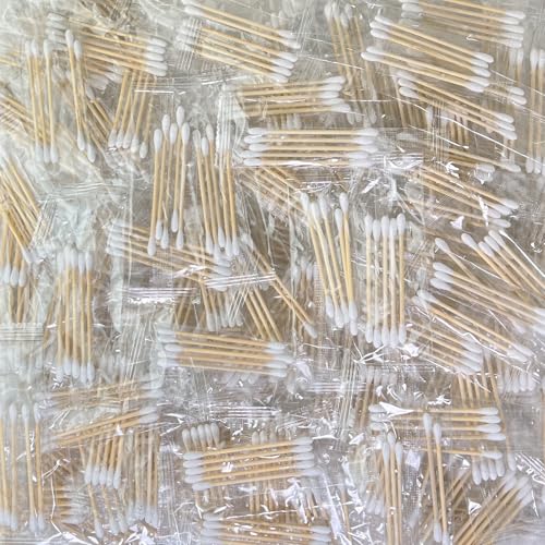 500 Individually Wrapped Bamboo Cotton Swabs for Travel